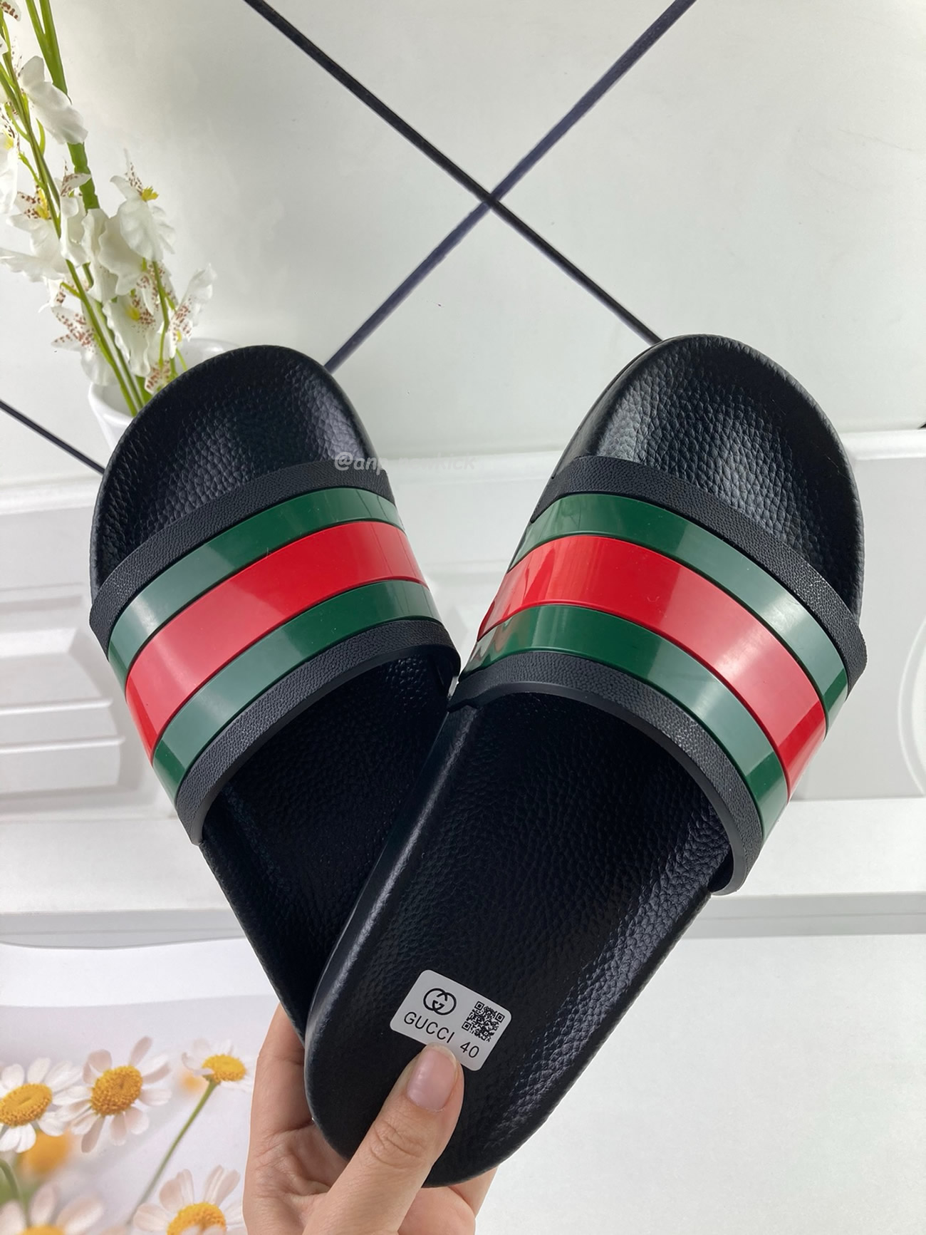 Gucci Rubber Slides Red Green 308234 Gib10 1098 (7) - newkick.org